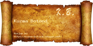 Kuzma Botond névjegykártya