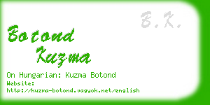 botond kuzma business card